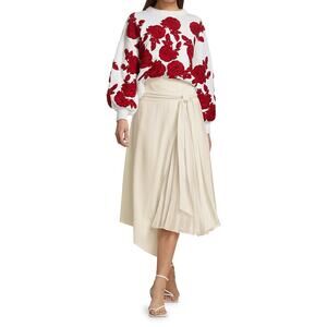 Alice + Olivia‎ Zabana Asymmetrical Midi Skirt